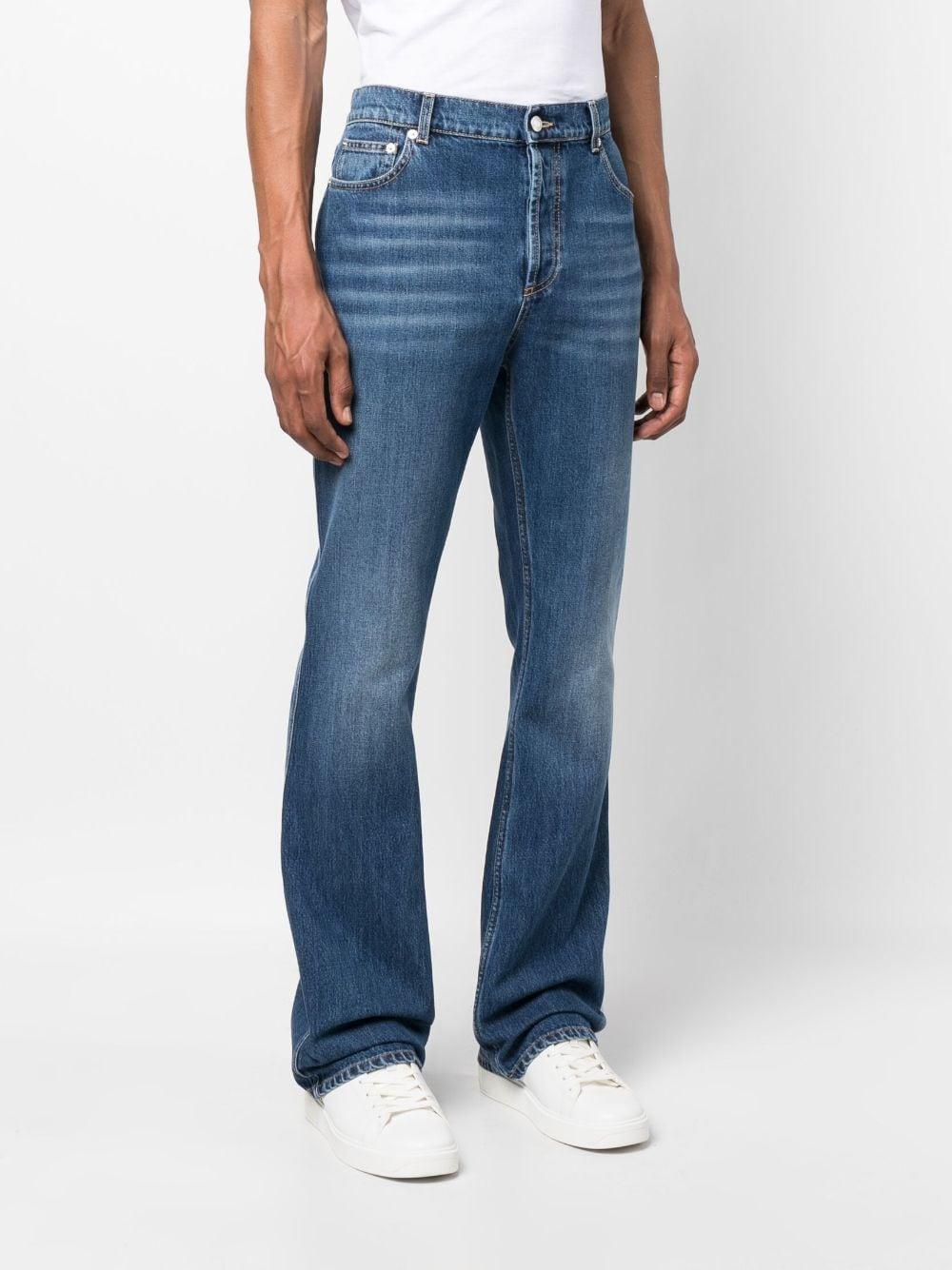 Mid-rise Bootcut Jeans In Blue Product Image