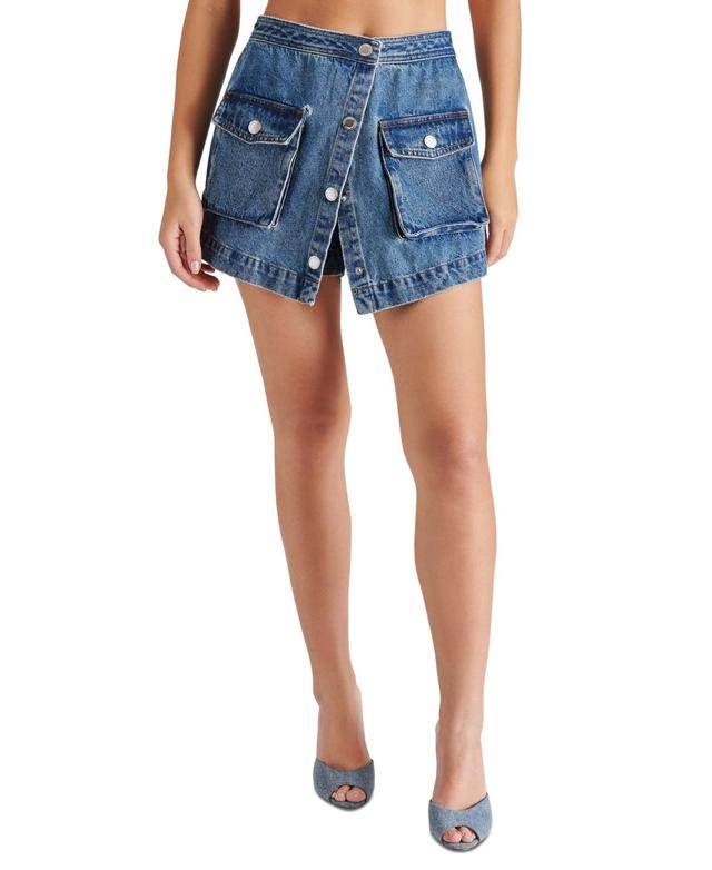 Steve Madden Womens Jennifer Cotton Denim Skort Product Image