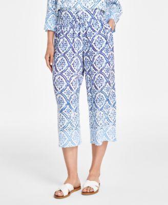 Women's Printed Cropped Pants, Created for Macy's Product Image