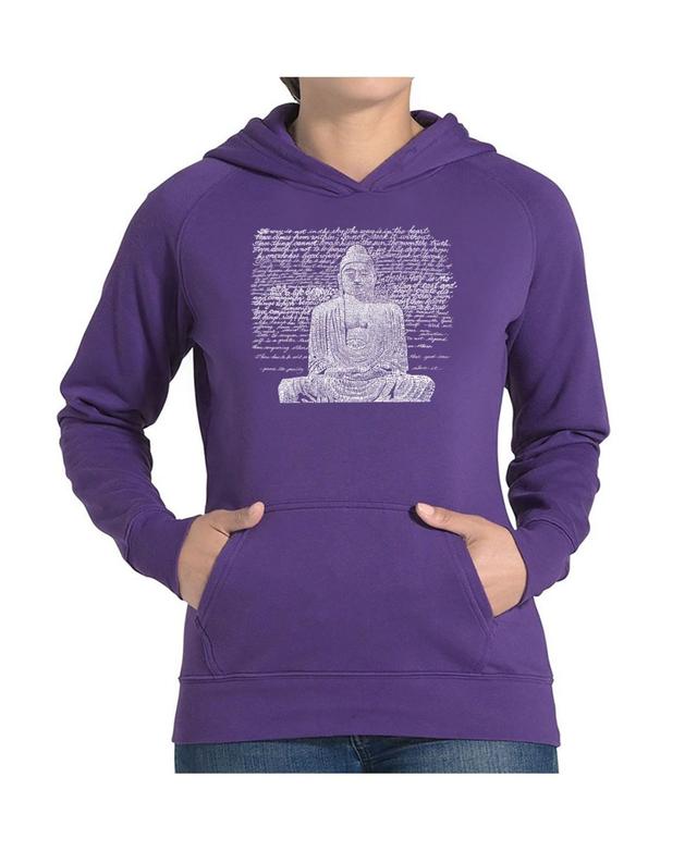 La Pop Art Womens Word Art Hooded Sweatshirt - Zen Buddha Product Image