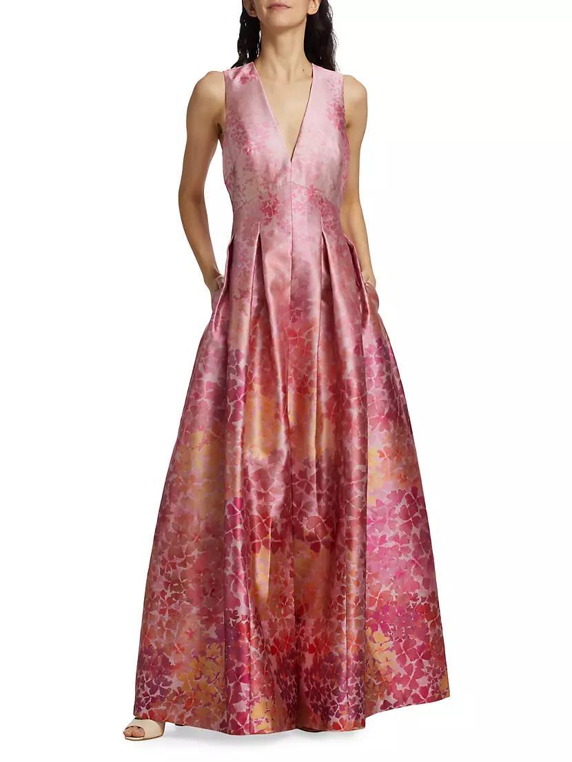 Brooke Printed Mikado Gown Product Image