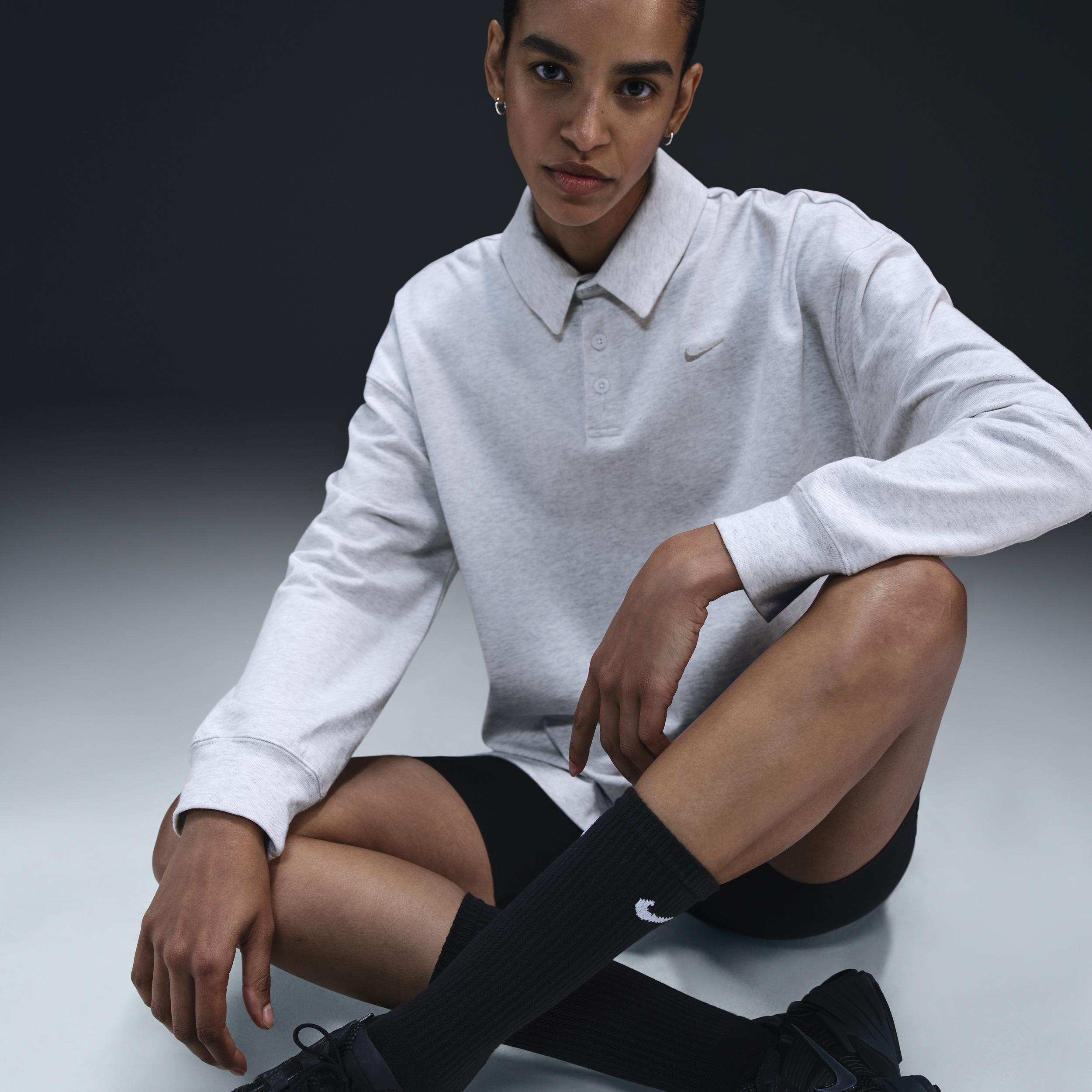 Women's Nike Sportswear Essential Oversized Long-Sleeve Polo Product Image