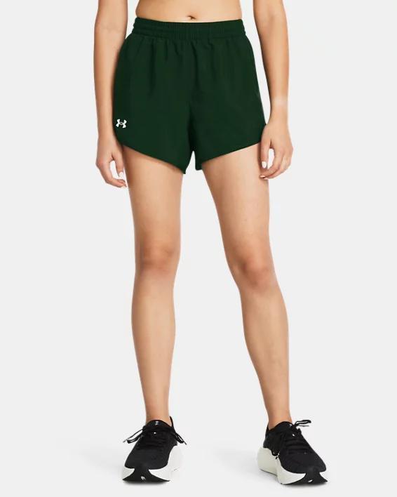 Womens Under Armour Fly-By Shorts Green Green Product Image