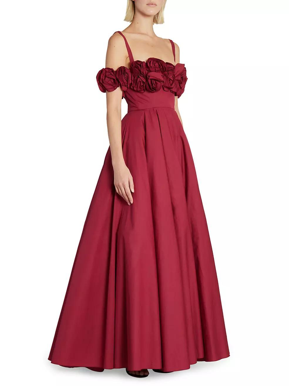 Cotton Rosette Fit & Flare Gown Product Image