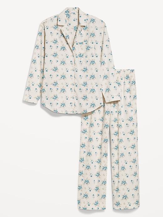 Poplin Pajama Pant Set Product Image