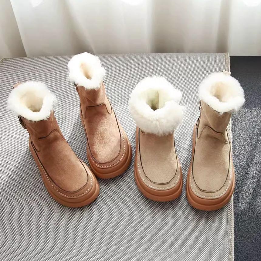 Platform Fluffy Trim Short Snow Boots Product Image