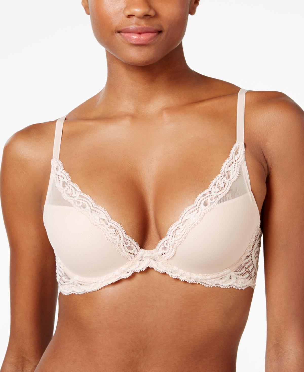 Natori Feathers Contour Plunge Bra 730023 (Ash ) Women's Bra Product Image