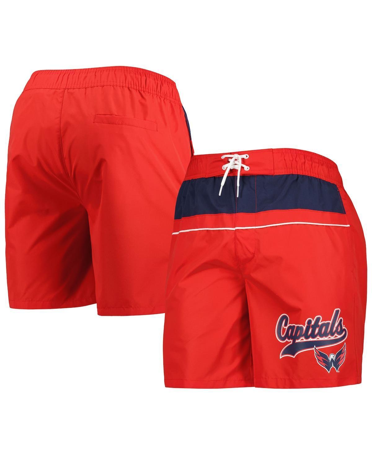 Mens Starter Red Washington Capitals Freestyle Volley Swim Shorts Product Image