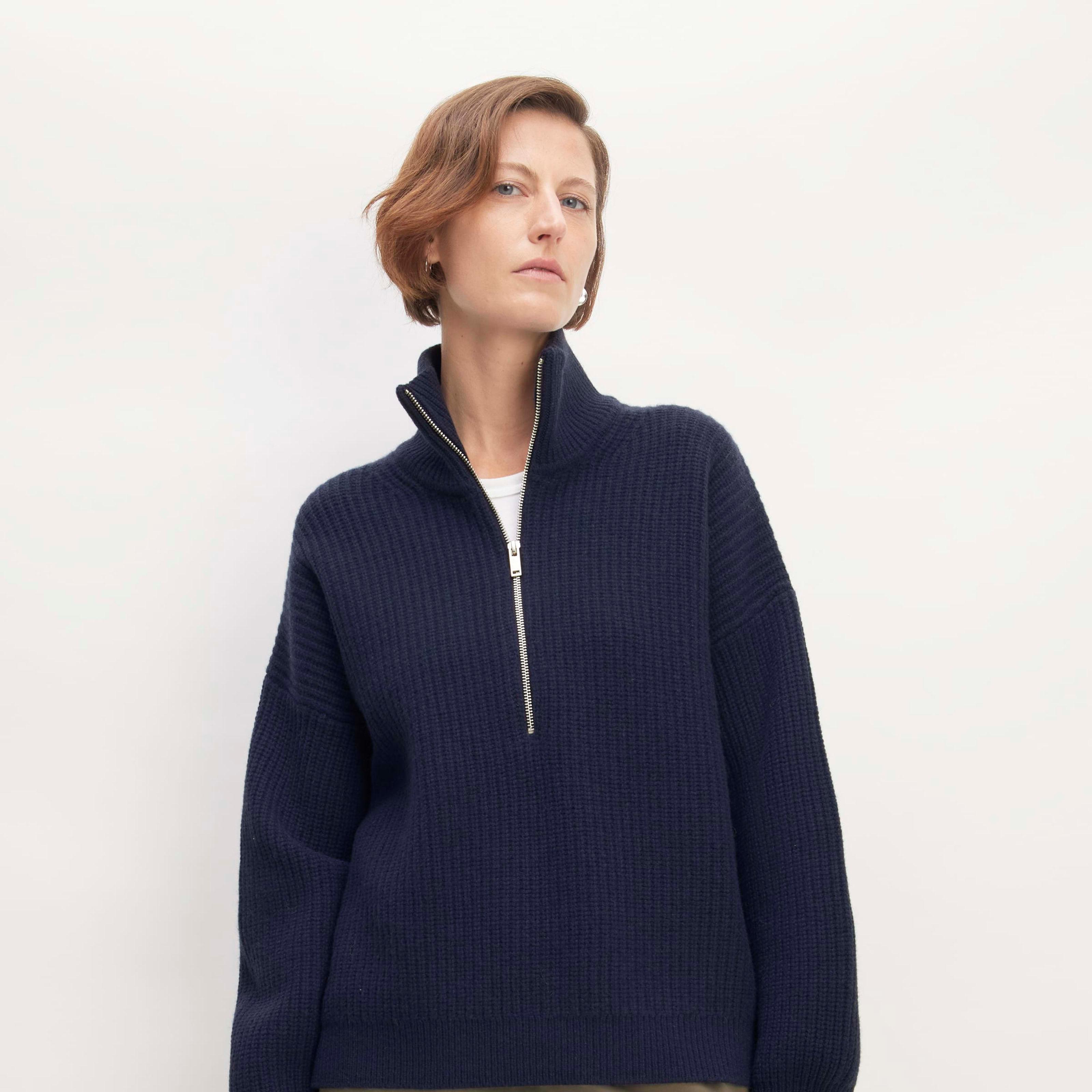 The Half-Zip Sweater in Luxe Merino Product Image