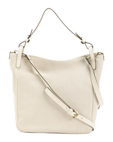 Suede And Leather Hobo Bag for Women Product Image