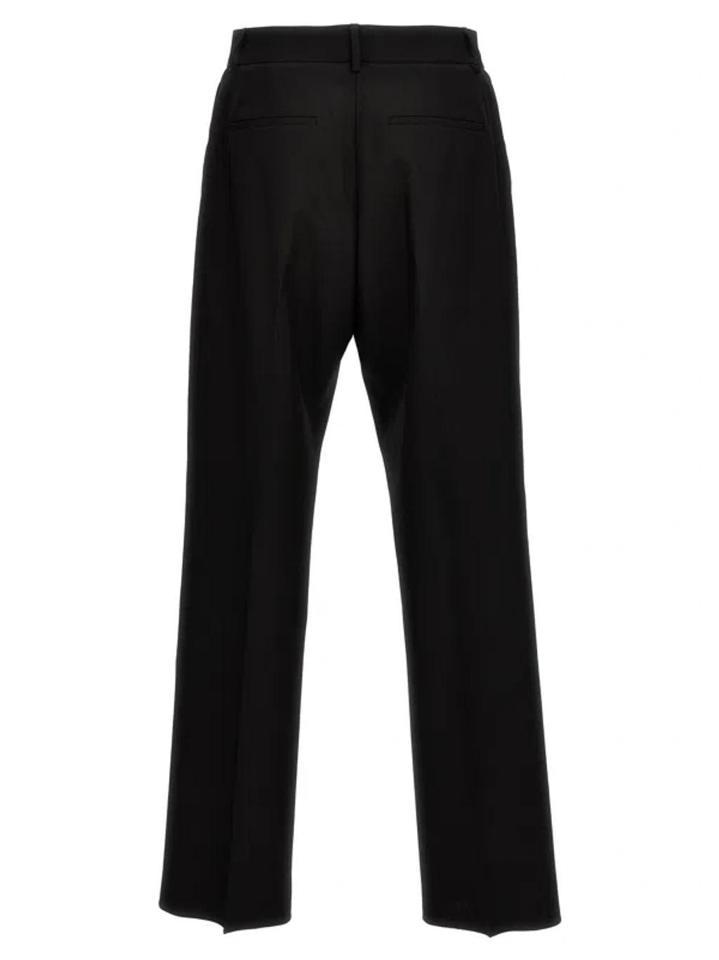 Garavani  Wool Pants In Black Product Image