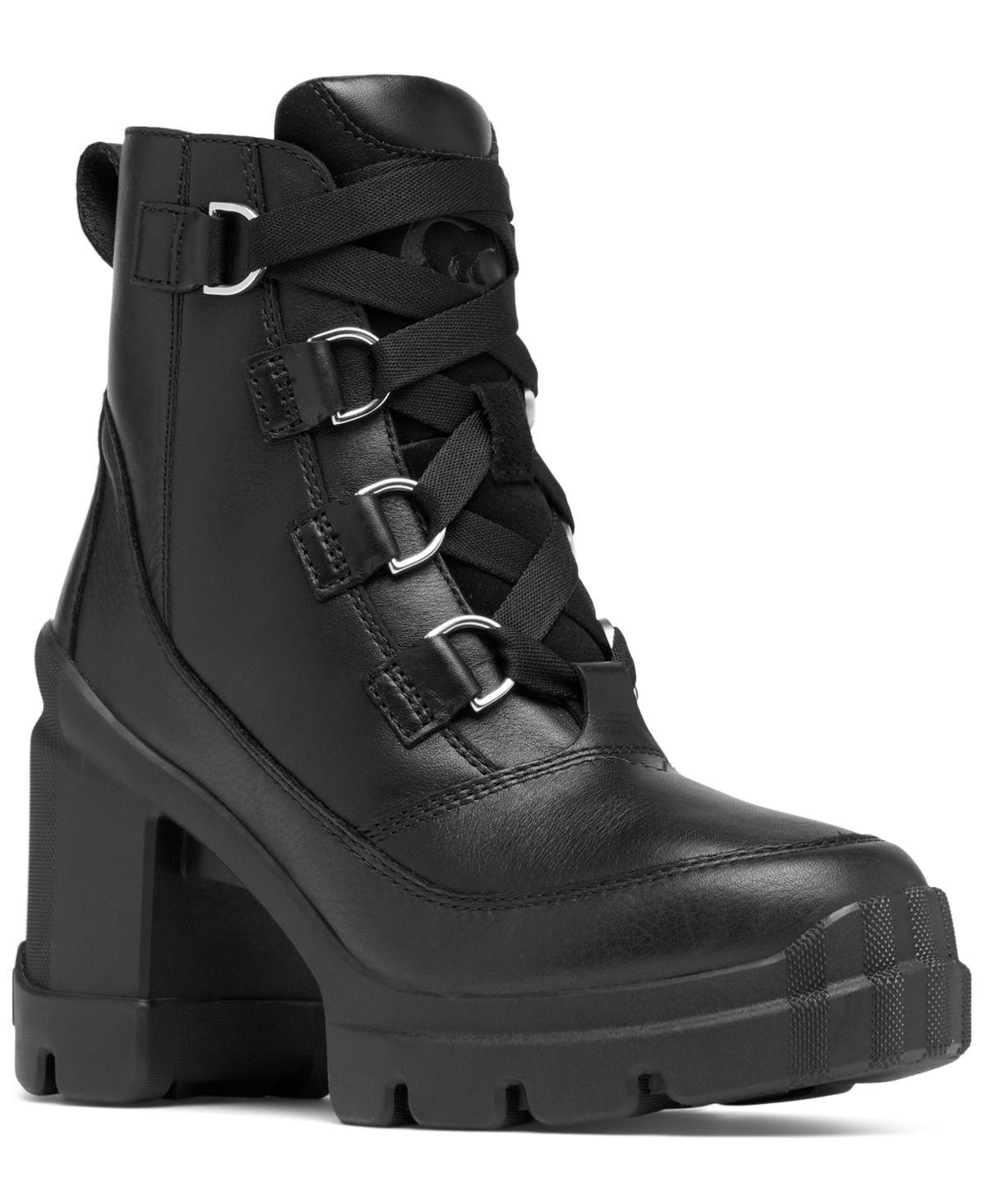 Sorel Womens Caribou X Heel Lace-Up Booties Black Product Image