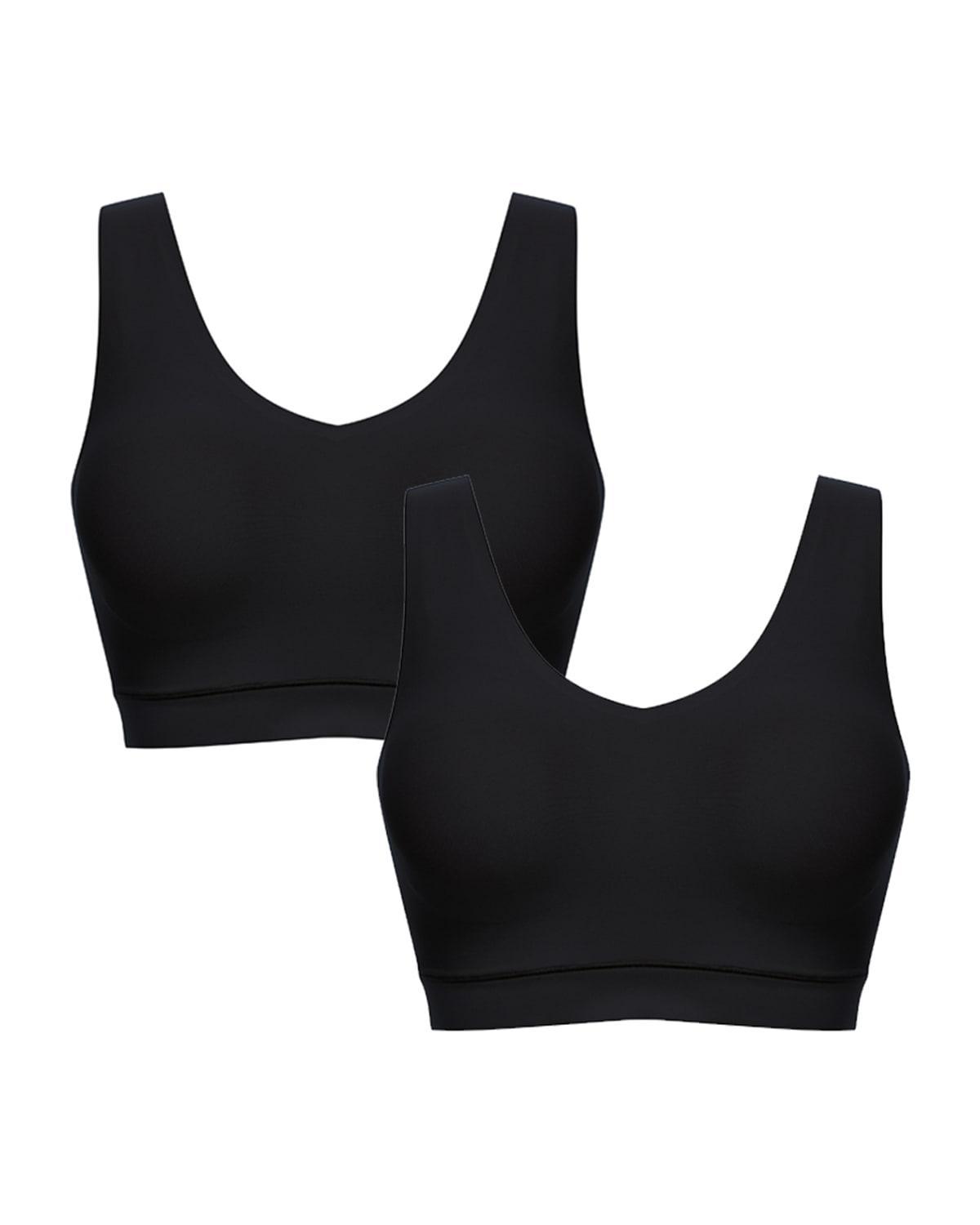 Soft Stretch Padded V-Neck Bra Top, 2-Pack Product Image