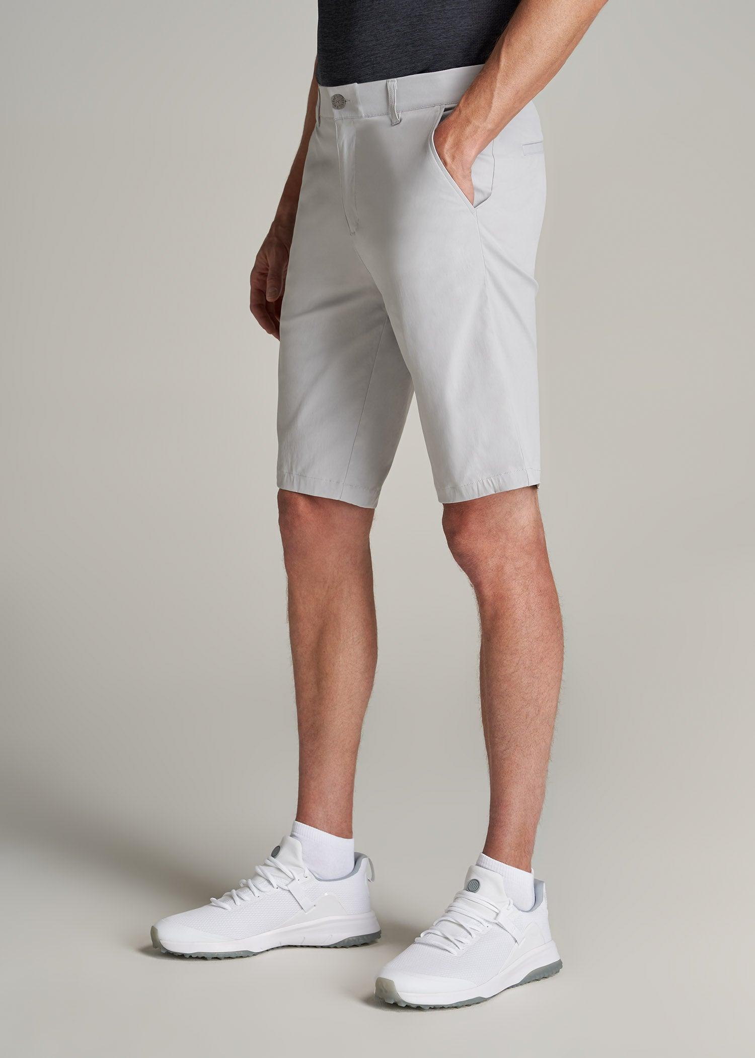 Traveler Chino Shorts for Tall Men in Light Grey Product Image