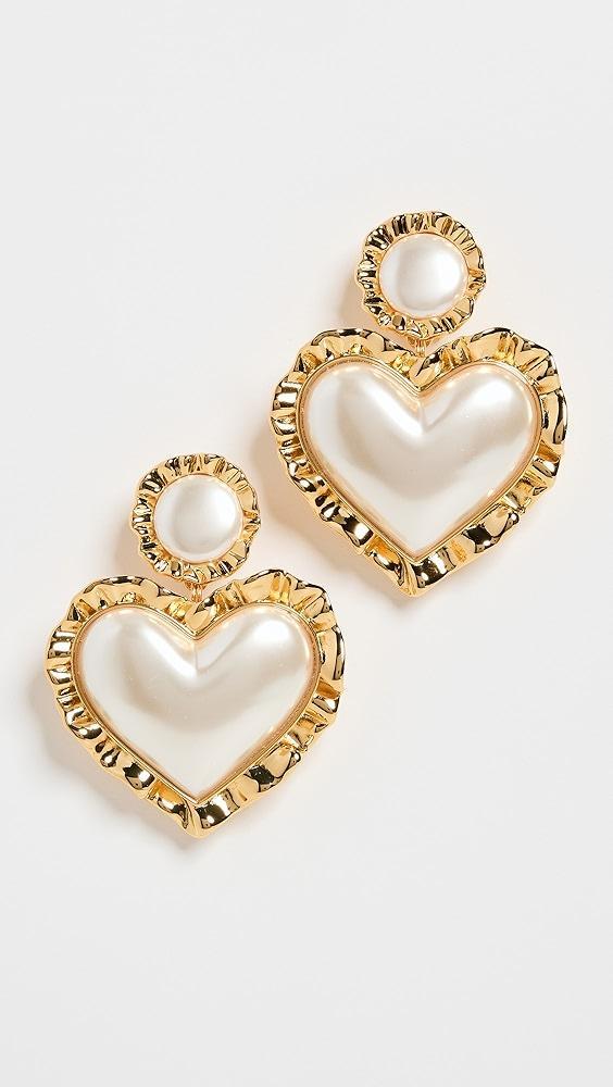 Lele Sadoughi Heart Ruffle Drop Earrings | Shopbop Product Image