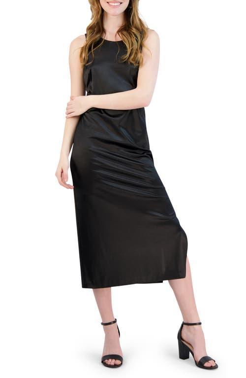 Julia Jordan Tie-Back Cutout Satin Midi Dress Product Image