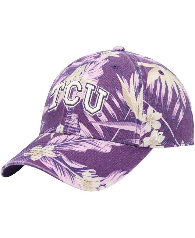 Mens 47 Brand Purple Tcu Horned Frogs Tropicalia Clean Up Adjustable Hat Product Image