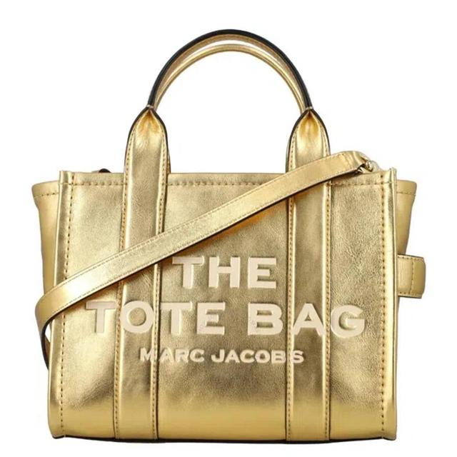 The Medium Metallic Tote Bag In Gold Tone Product Image