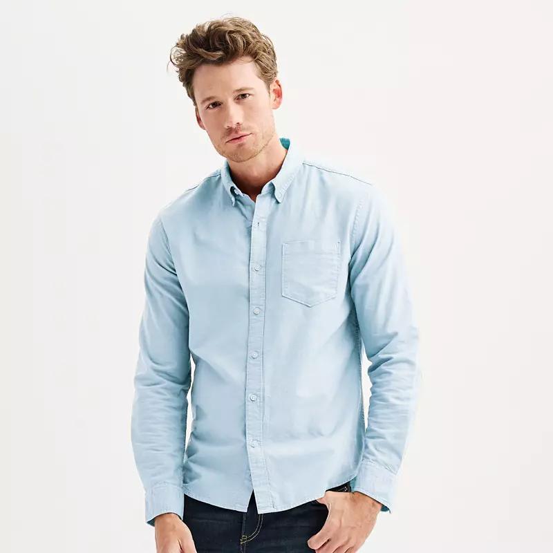 Mens Sonoma Goods For Life Long Sleeve Perfect Length Button-Down Shirt Product Image