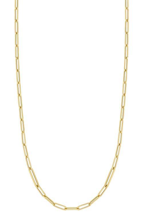 Womens 18K Yellow Gold Oval Paper Clip Chain Necklace, 17 Product Image