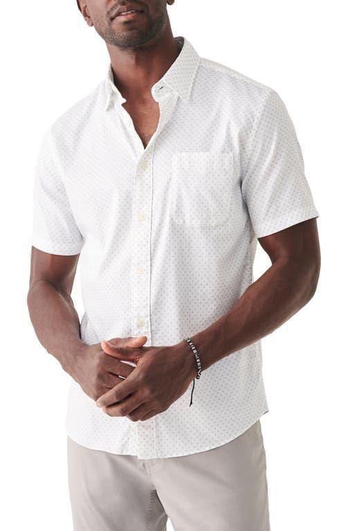 Faherty The Movement Geometric Print Short Sleeve Button-Up Shirt Product Image