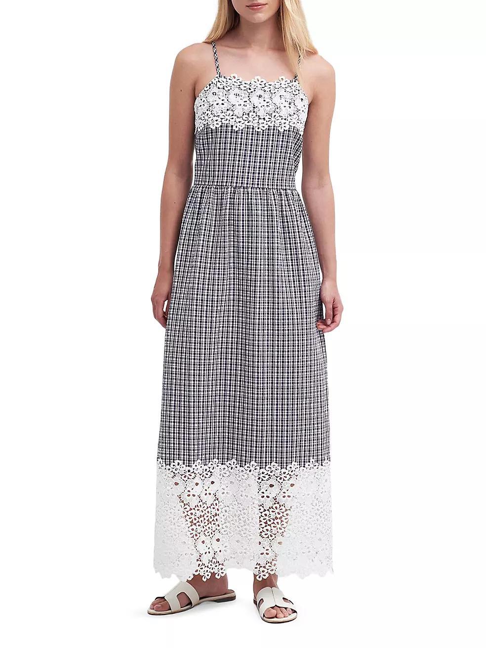 Glamis Seersucker & Lace Maxi Dress Product Image