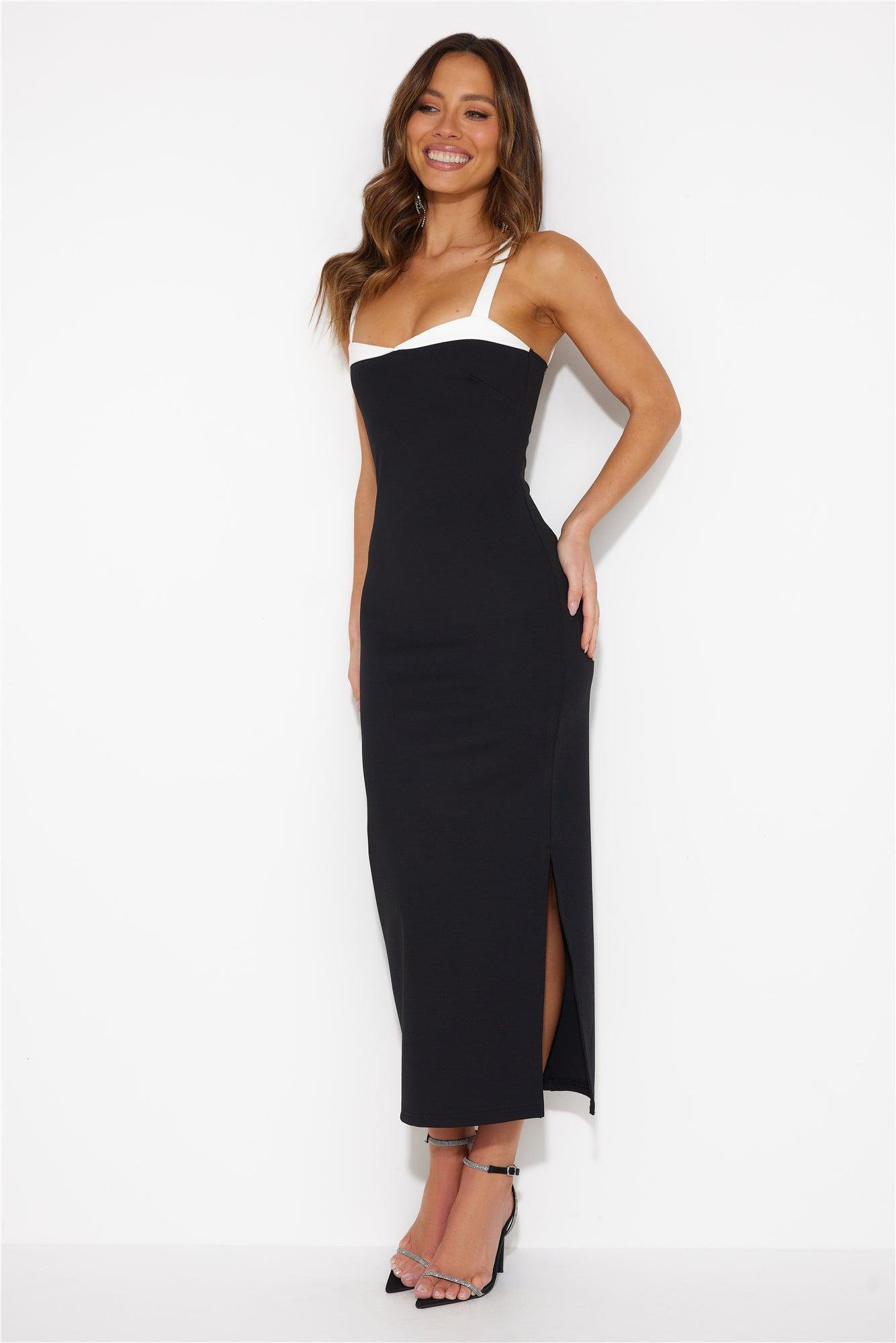 In Her Prime Midi Dress Black Product Image