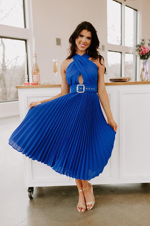 Champagne With A View Midi In Royal Blue Product Image