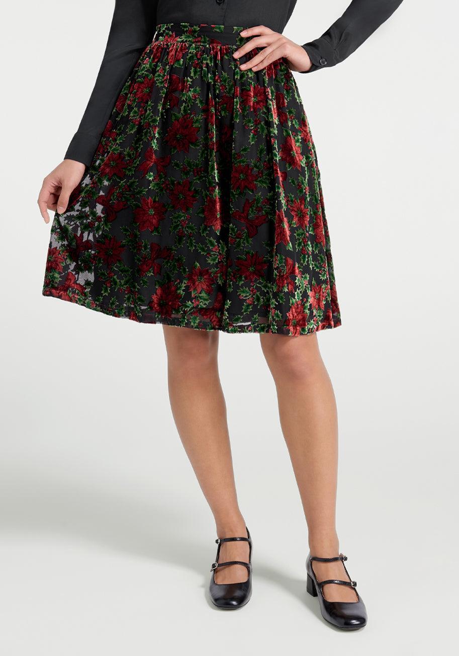 More Than Charming Velvet Skirt Product Image