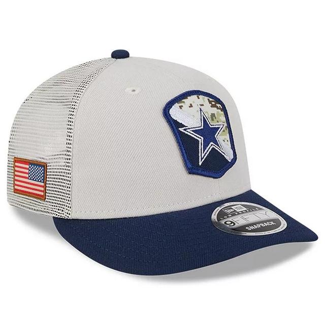 Mens New Era Stone Dallas Cowboys 2023 Salute To Service Low Profile 9FIFTY Snapback Hat - Stone Product Image