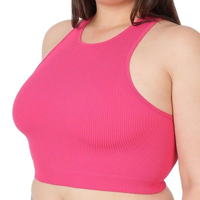 Plus Cropped And Ribbed Racerback Top- 3 Colors Product Image