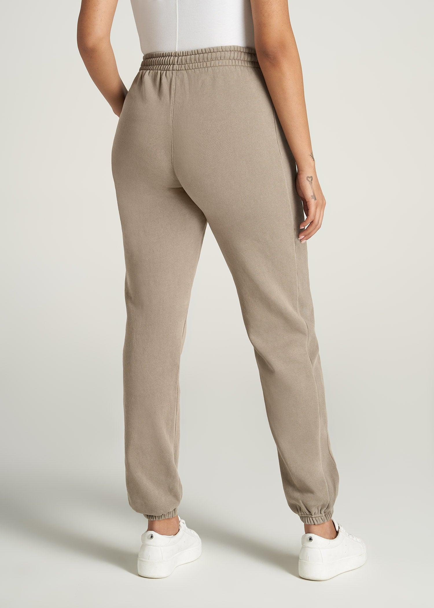 Wearever Fleece Regular Fit Women's Tall Sweatpants in Khaki Product Image