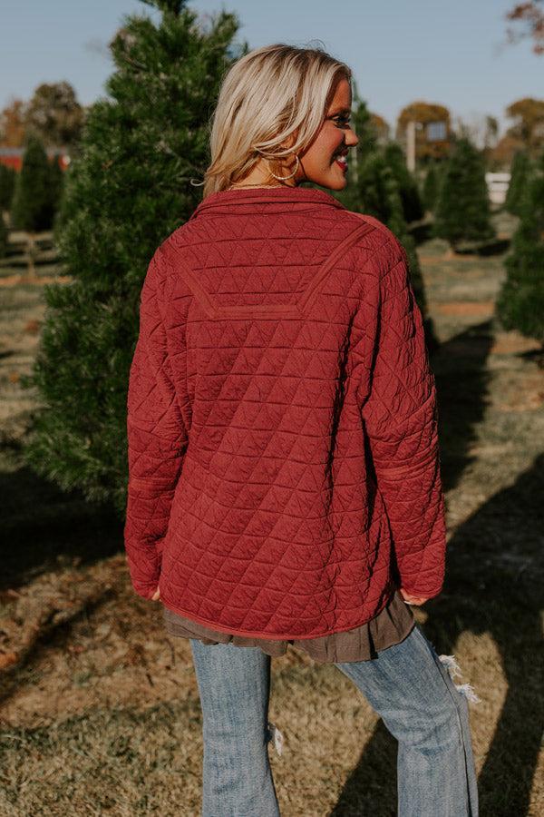 Bonfire Nights Quilted Jacket in Wine Product Image