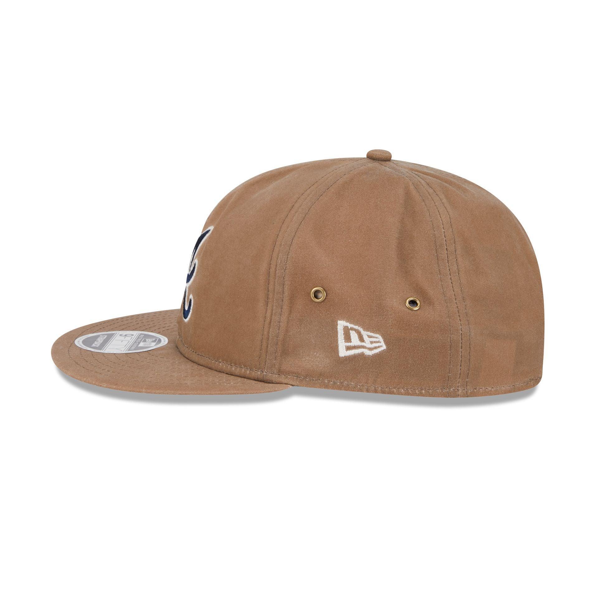 Atlanta Braves Khaki Retro Crown 9FIFTY Adjustable Hat Male Product Image