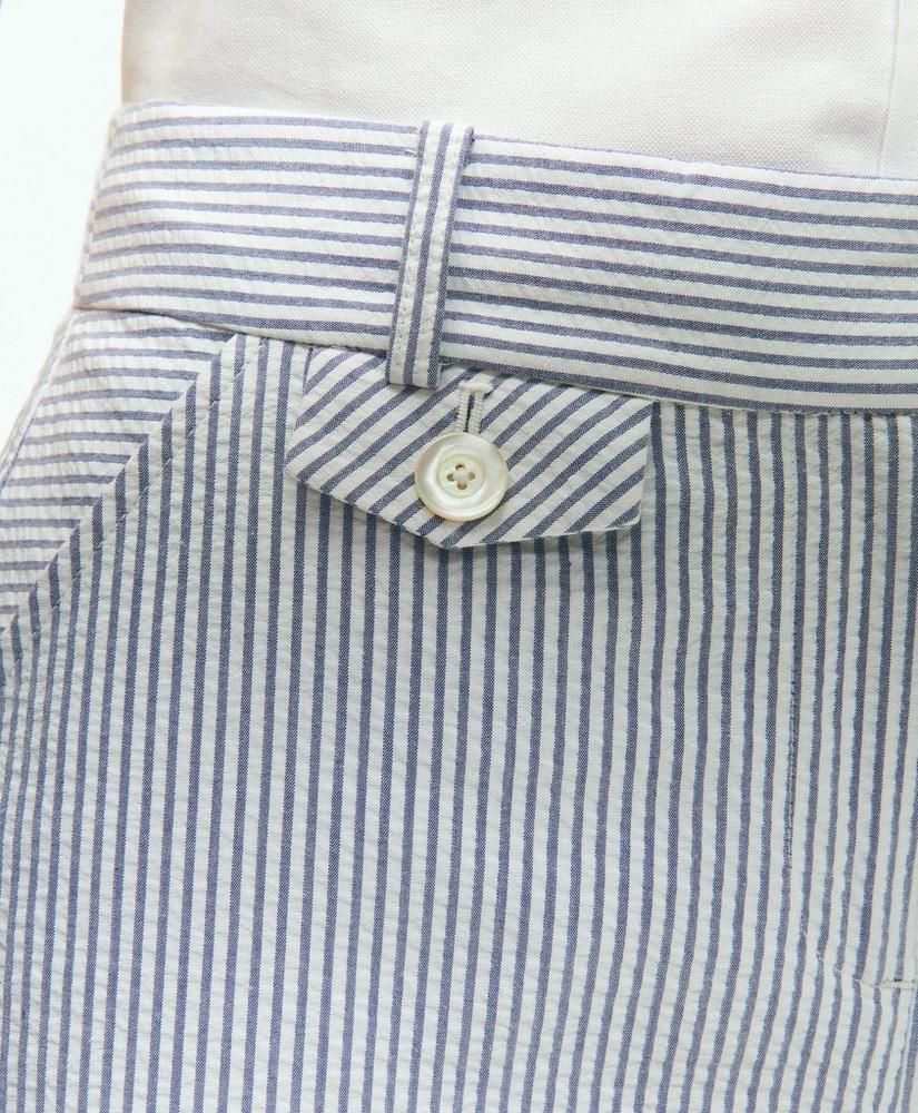 Classic Striped Seersucker Pants in Cotton Blend Product Image