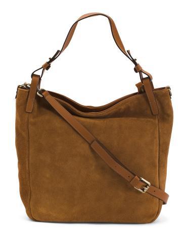 Suede And Leather Hobo Bag for Women Product Image