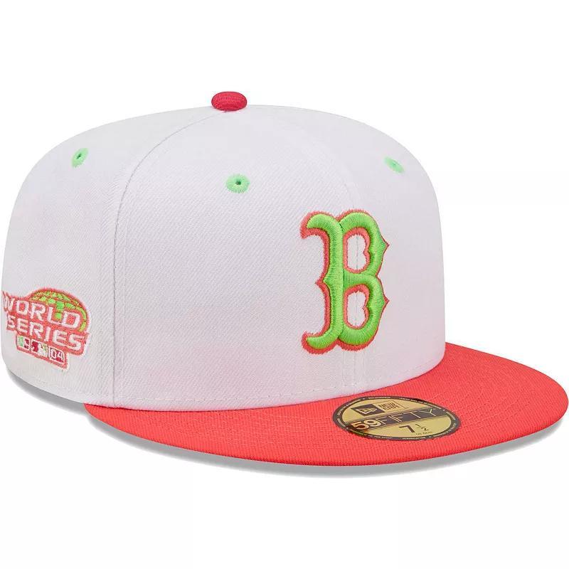 Mens New Era /Coral Boston Red Sox 2004 World Series Strawberry Lolli 59FIFTY Fitted Hat Product Image