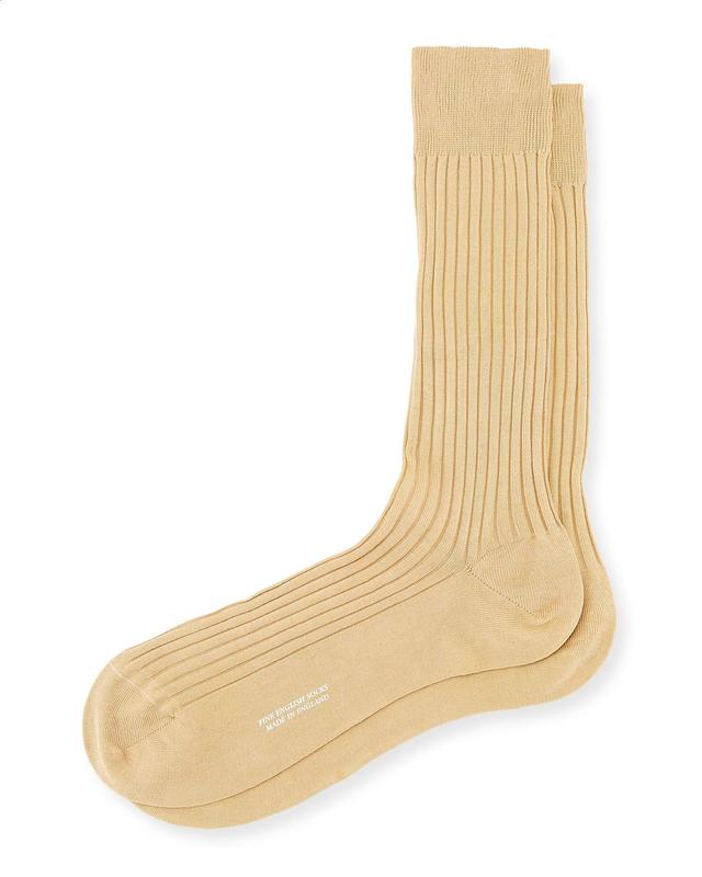 Mens Danvers Ribbed Cotton Mid-Calf Socks Product Image