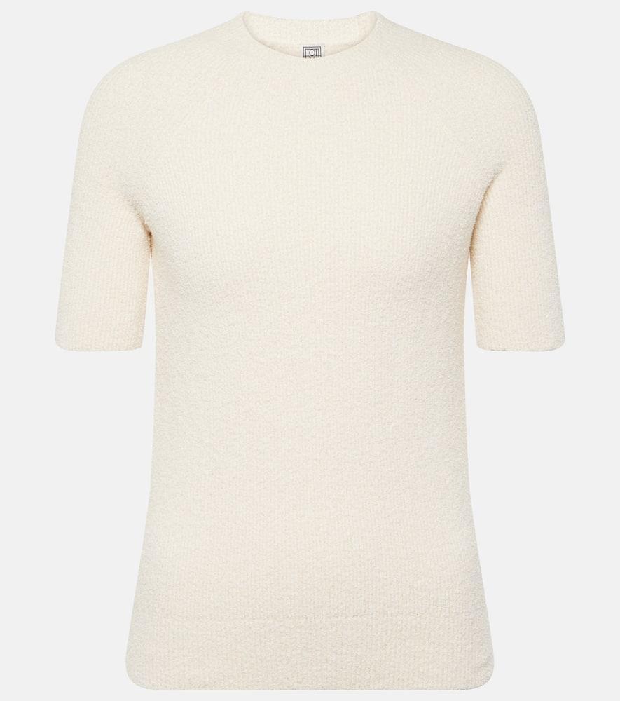 TOTÊME Cotton-blend Terry T-shirt In White Product Image