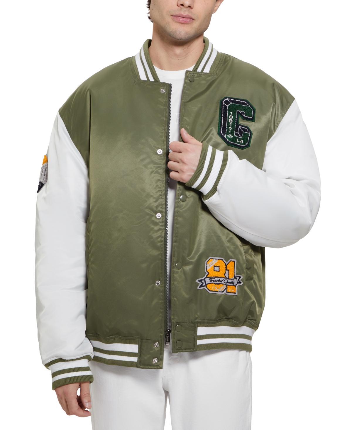 Guess Mens Tyler Varsity Bomber Jacket Product Image