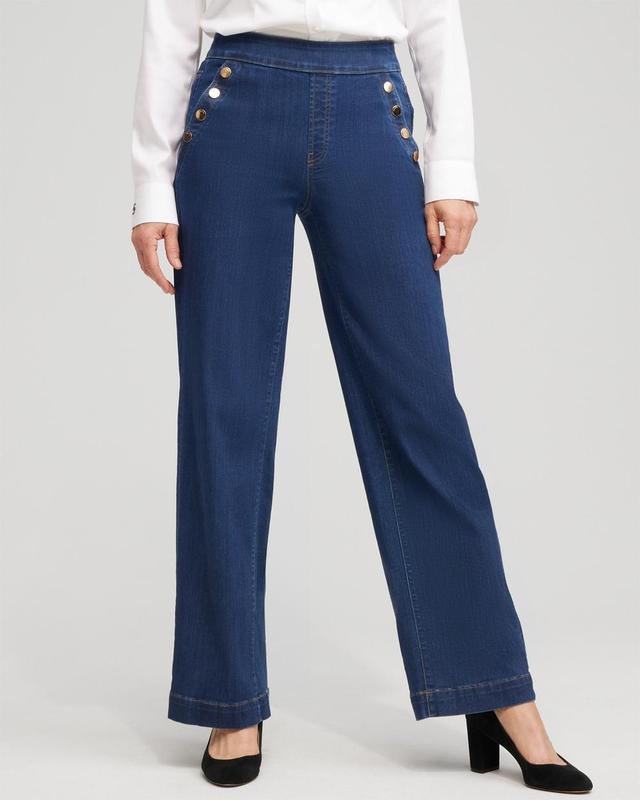 Chico's Women's Pull-on Wide Leg Jeans Product Image