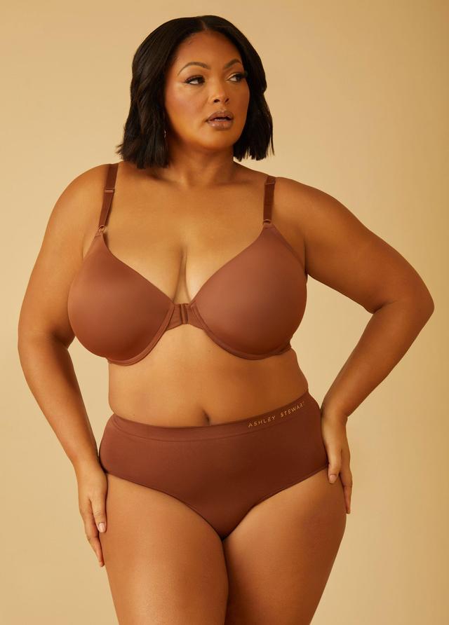 Plus Size Seamless Logo Briefs Ashley Stewart Product Image