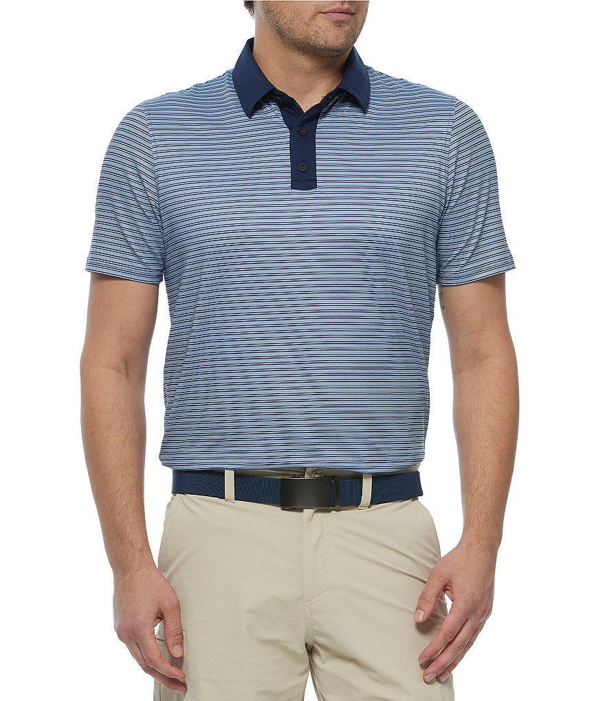 Flag and Anthem Farmingdale Mini-Stripe Short Sleeve Performance Polo Shirt Product Image