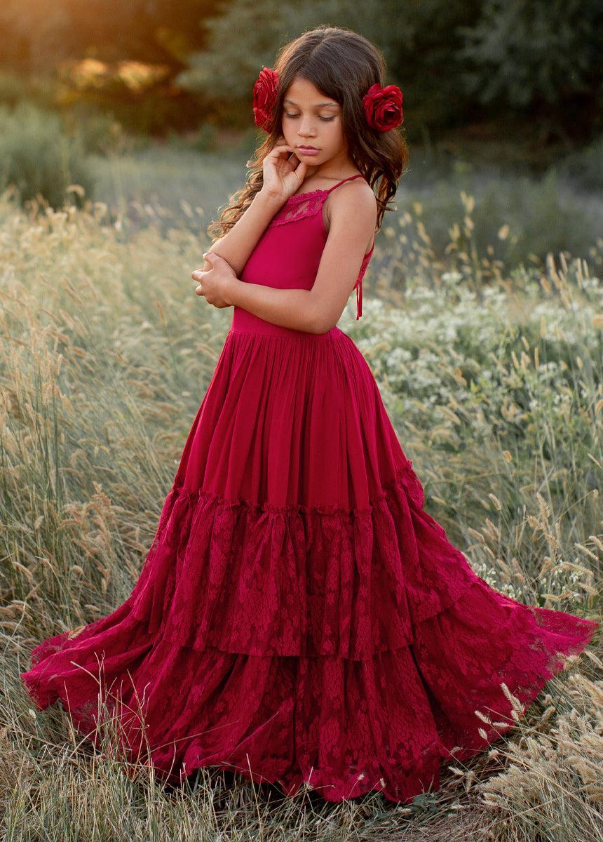 Catrin Dress in Crimson Product Image