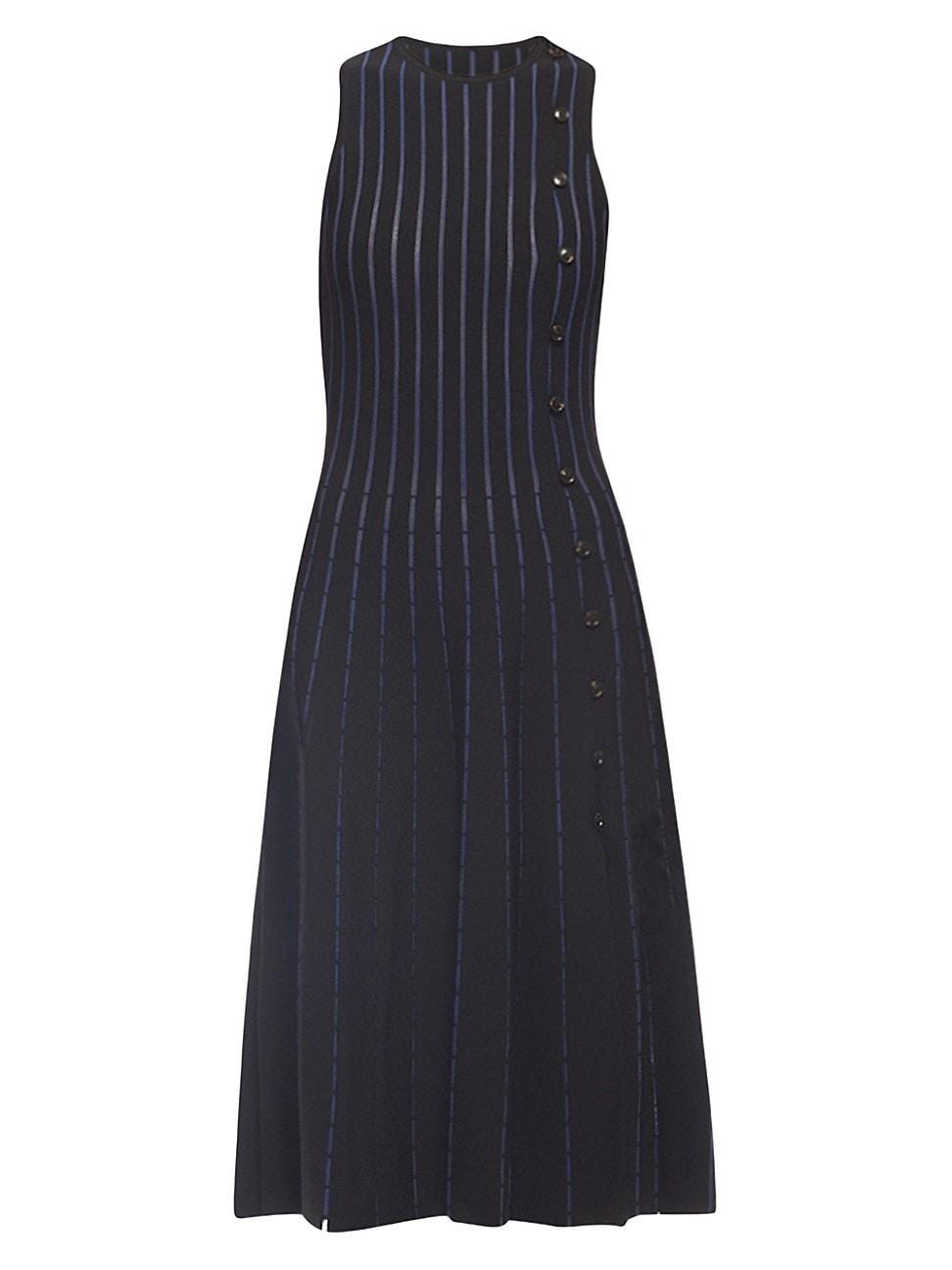 Womens Charlotte Button-Front Knit Midi-Dress Product Image