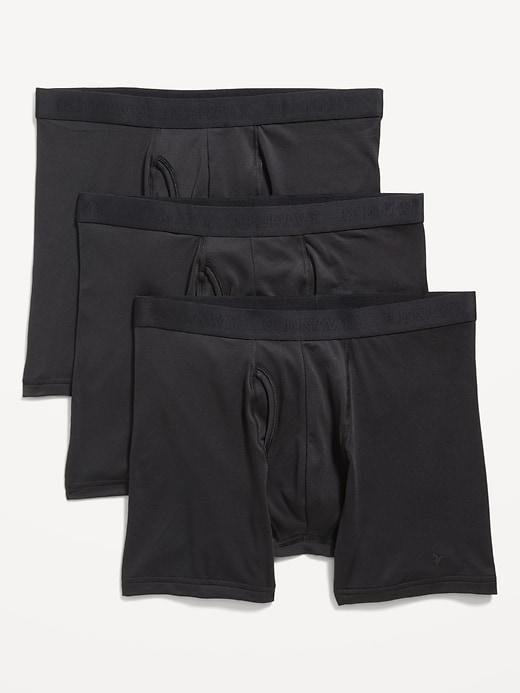 Go-Dry Cool Performance Boxer-Brief Underwear 3-Pack -- 5-inch inseam Product Image