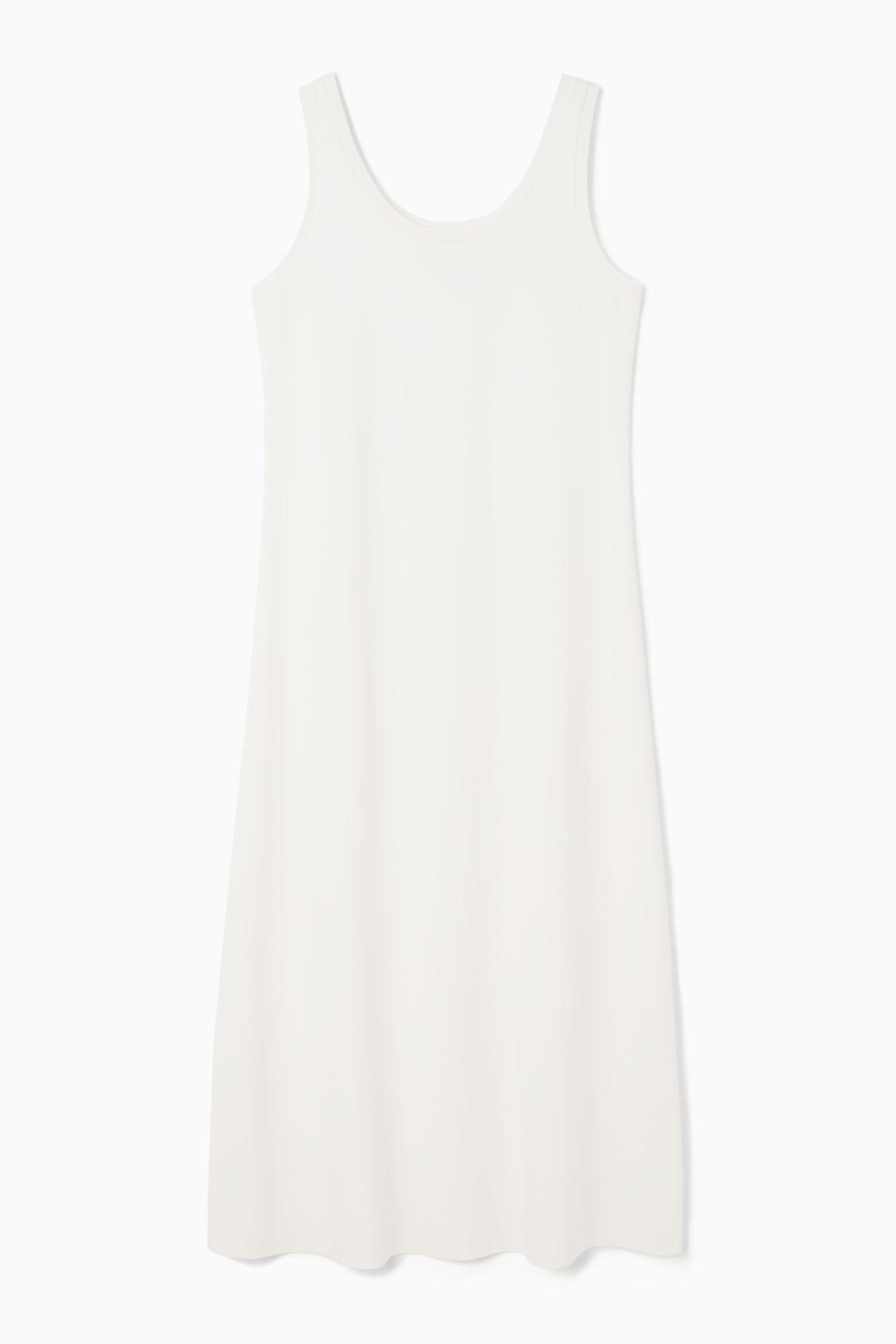 SCOOP-NECK JERSEY MIDI DRESS Product Image