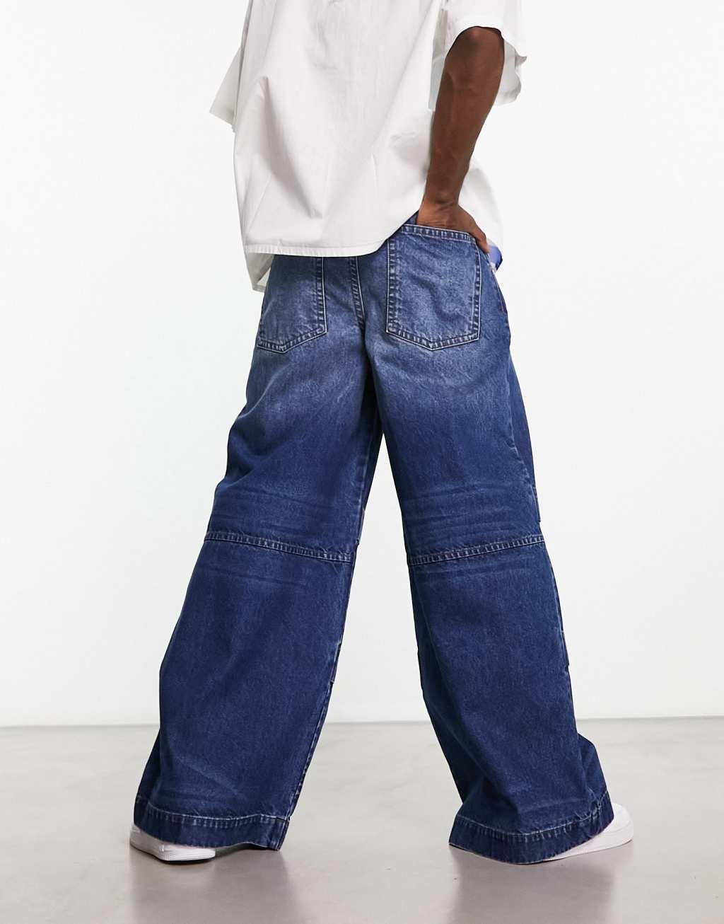 ASOS DESIGN extreme wide leg jeans in y2k wash  Product Image