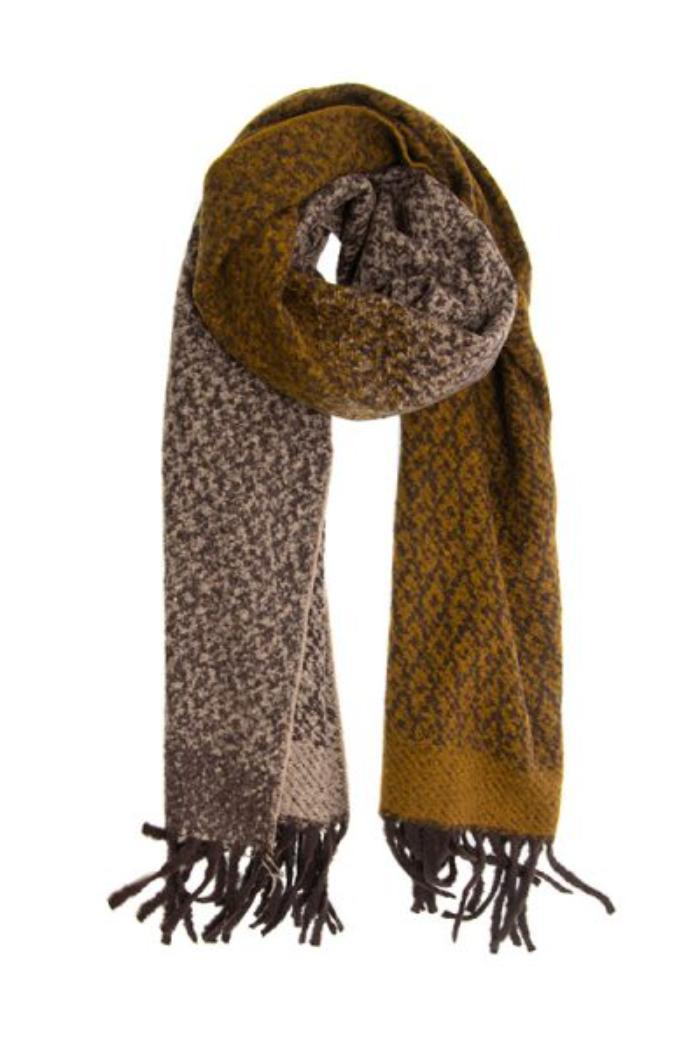 Dijon/Khaki Blended Cozy Fringe Scarf 190X43 product image