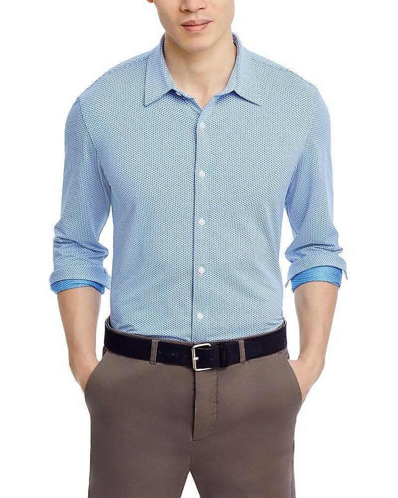 Mens Stretch Button-Front Slim-Fit Shirt Product Image